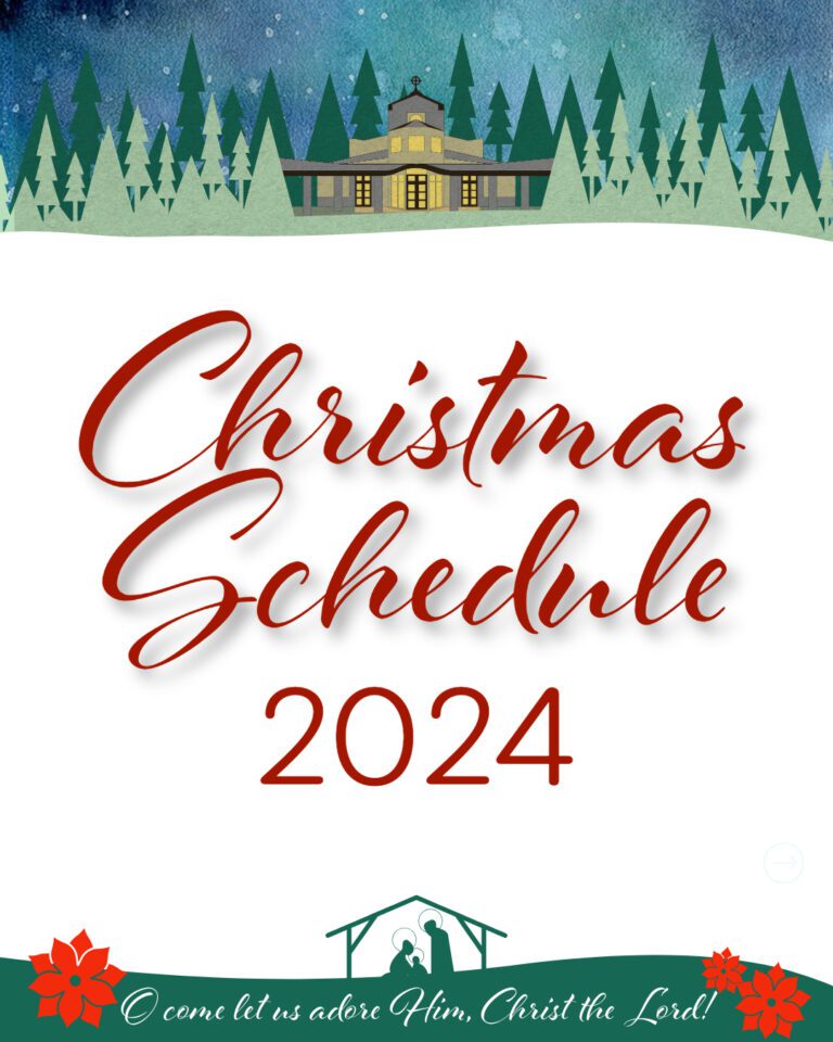 Christmas Schedule 2024