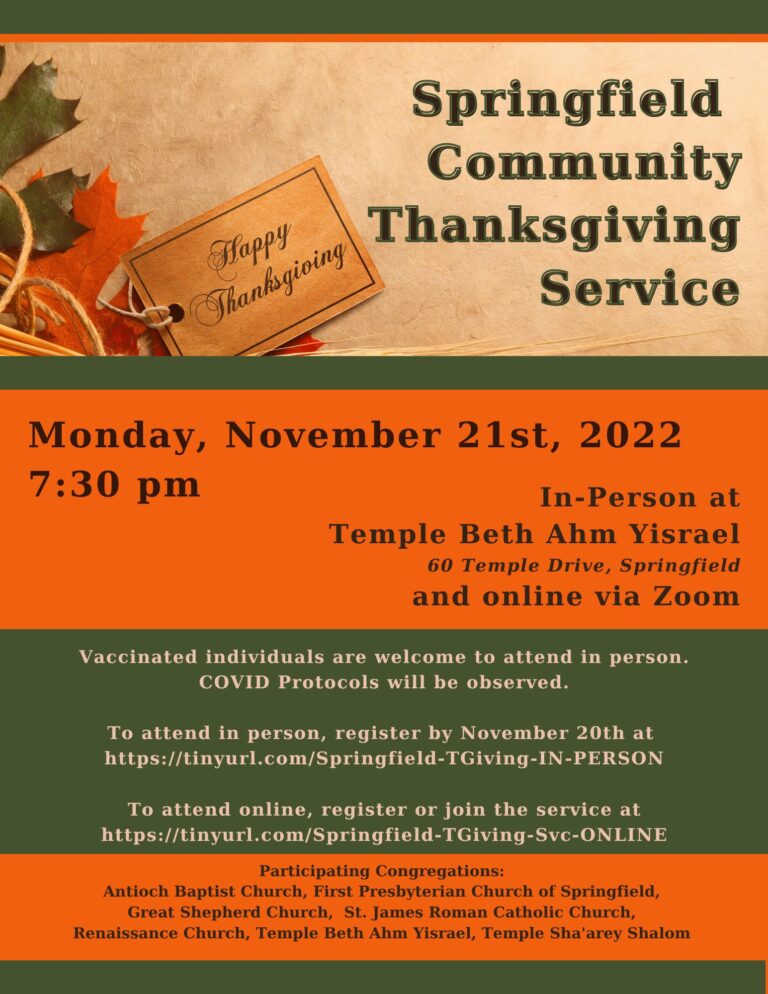 Springfield Community Thanksgiving Service